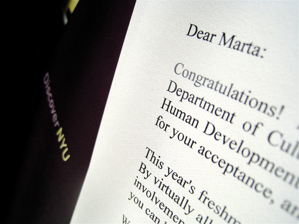 acceptance letter