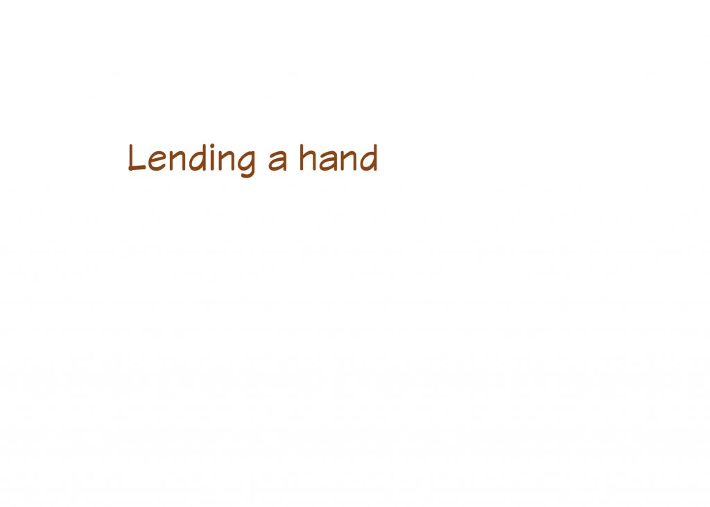 lending a hand